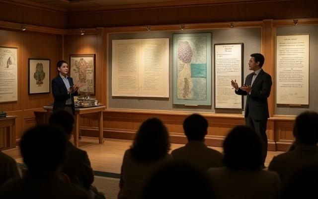 絹織物史に関する講演会の様子